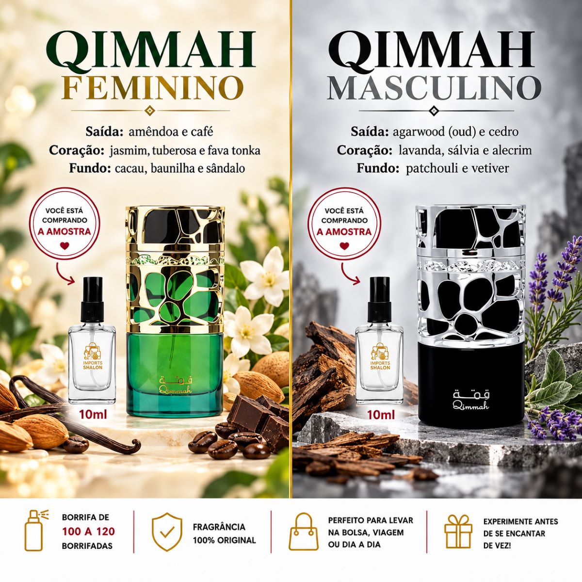 Qimmah For Women + Black Kit 2 Mini Perfumes 10ml
