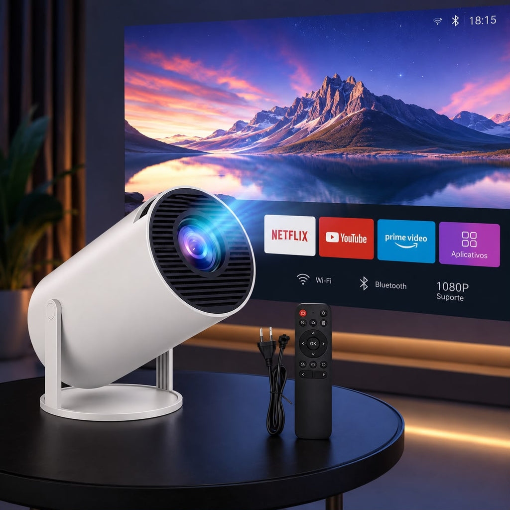 Projetor Led Multimídia Para Filmes Séries E Apresentações