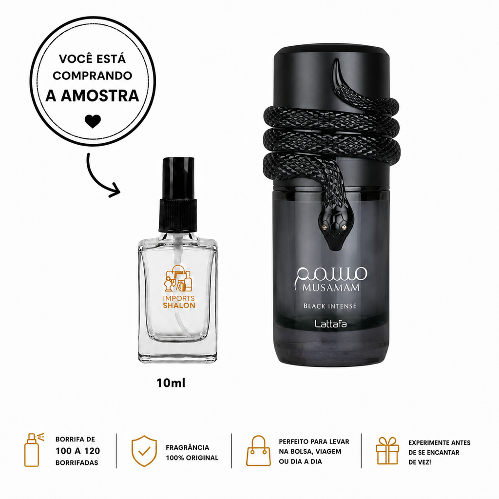 Mussamam Black 10ml Perfume Masculino de Alto Padrão