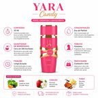 Yara Candy 25 Ml Perfume Spray Alta Fixação Fragrância Marcante