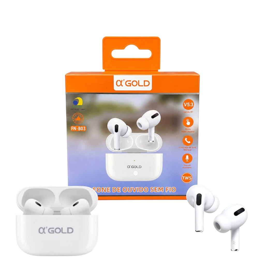 Fone De Ouvido Sem Fio Bluetooth 5.3 TWS Com Estojo
