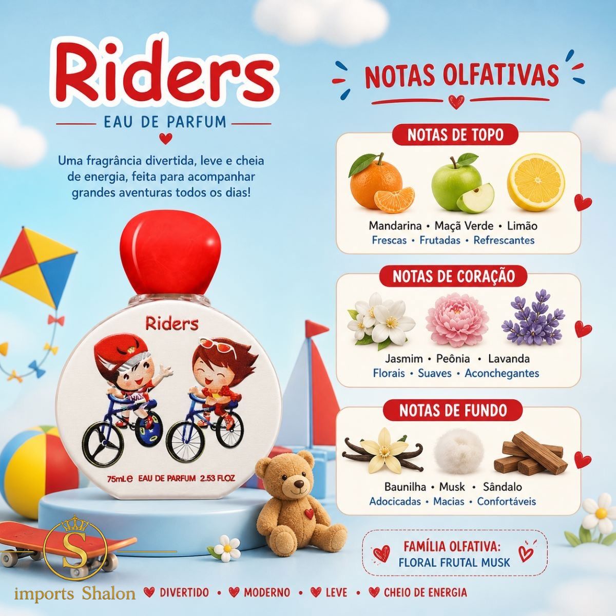 Riders Lattafa Pride Perfume Infantil 75ml Delicado