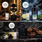 Kit Masculino 3 Mini Perfumes 10ml Asad Black Salvo Intense