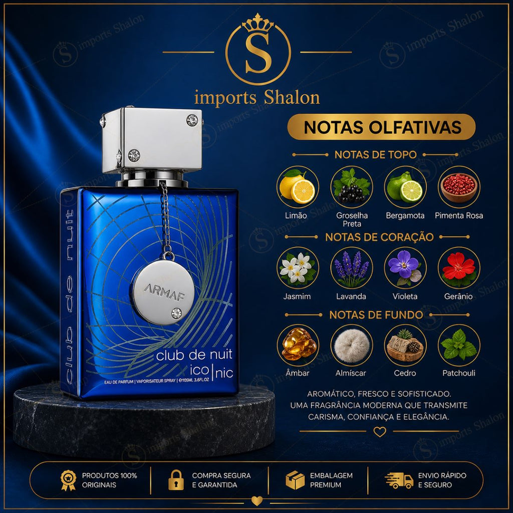 Club de Nuit Iconic Perfume Masculino Fresco Elegante