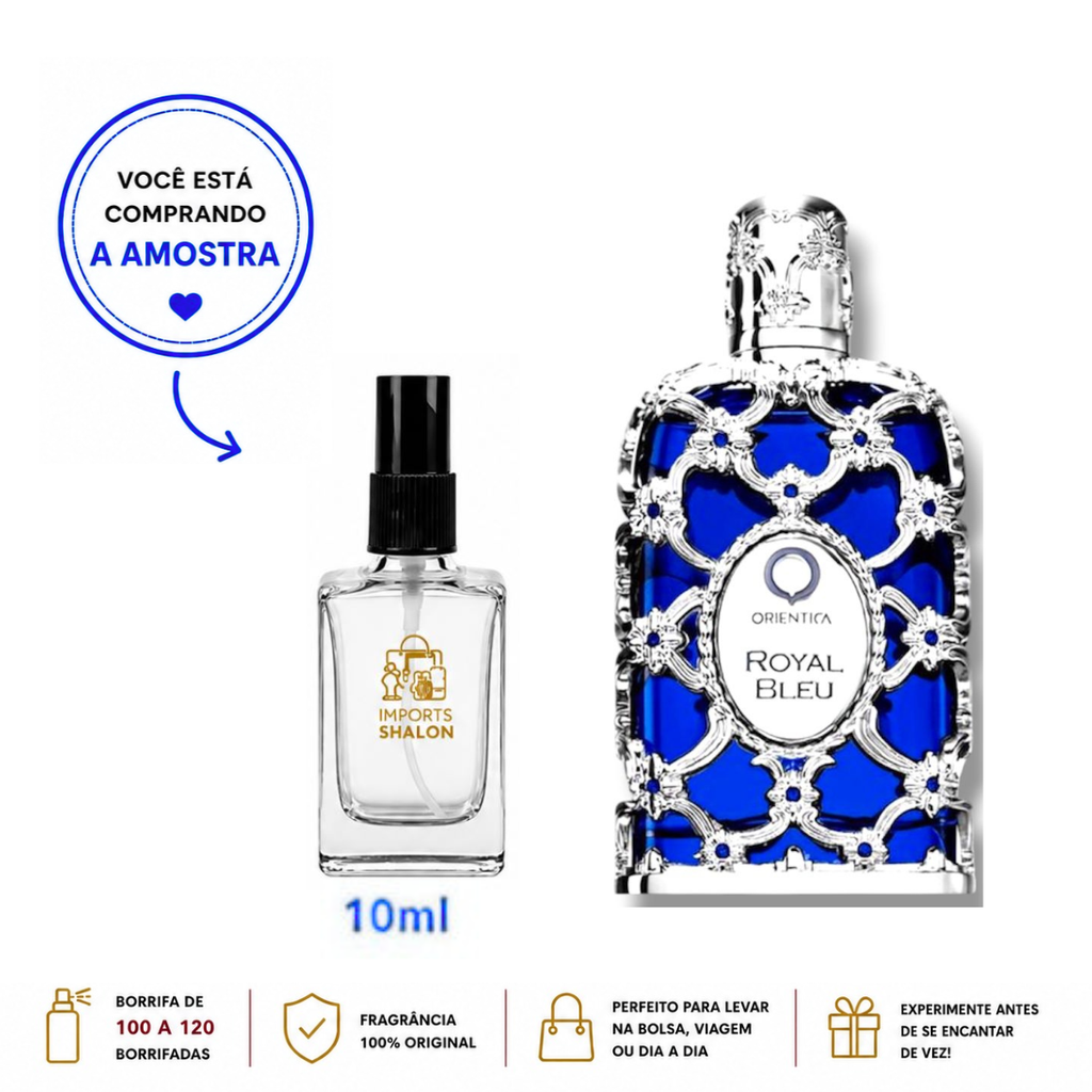 Mini Perfume Royal Bleu 10ml Fragrância Masculina Sofisticada