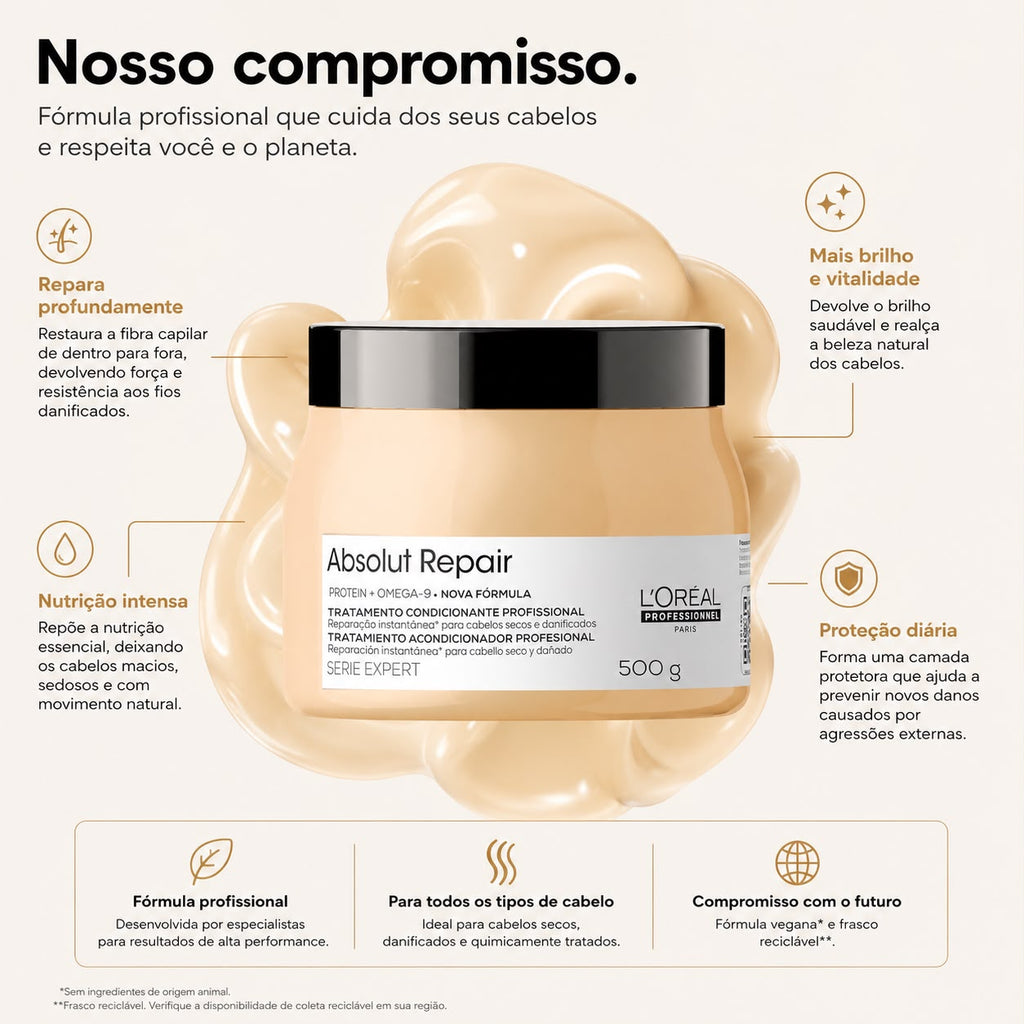 L'Oréal Máscara Absolut Repair Quinoa Protein 500g