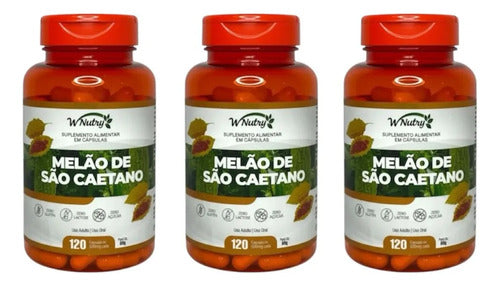 Kit 3 Suplementos Melão De São Caetano 3x120 Cápsulas