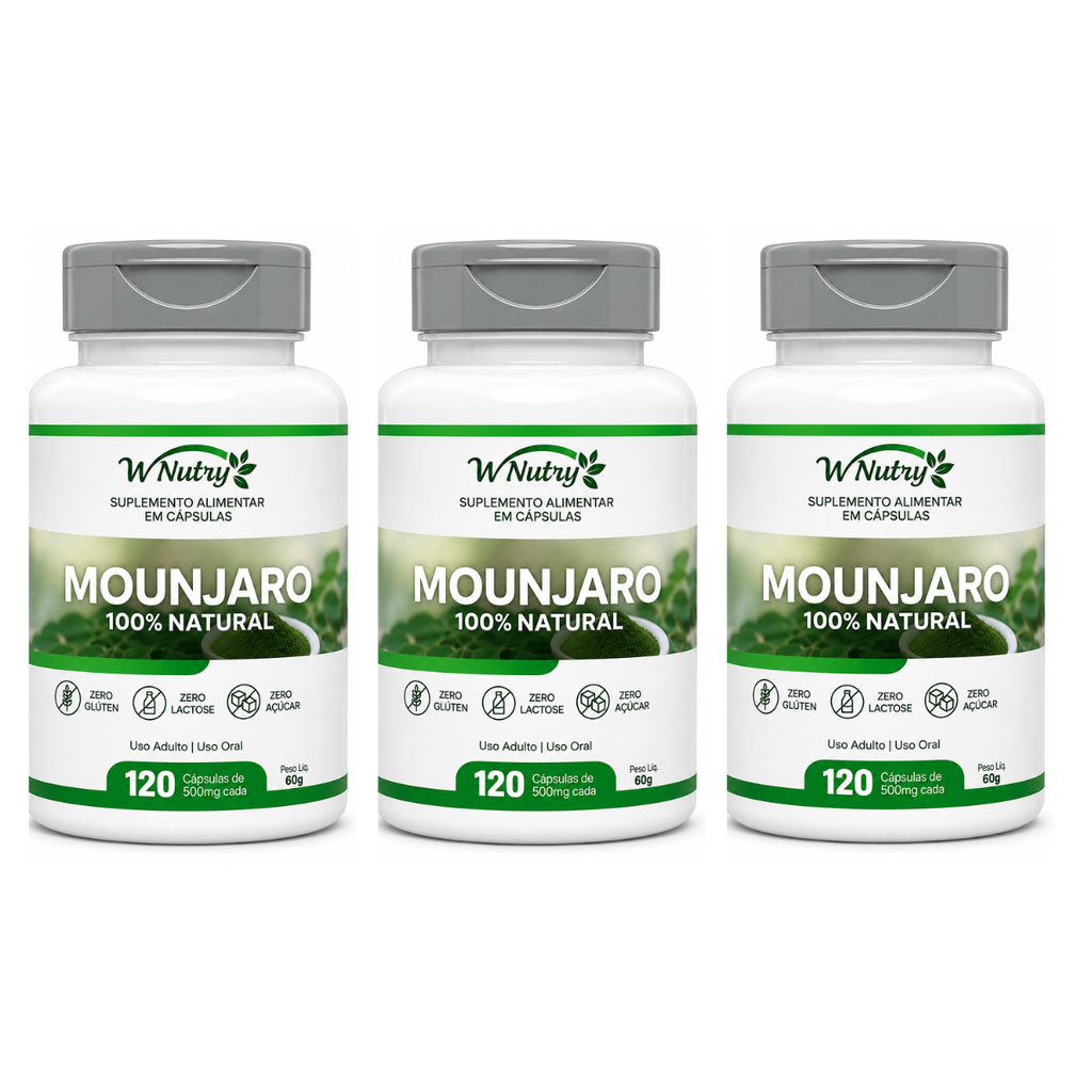 3 Mounjaro Natural 3x120 Cápsulas Fórmula Premium Potente
