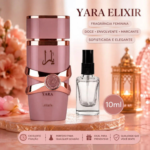 Yara Elixir 10ml Lattafa Feminino Alta Fixação Marcante