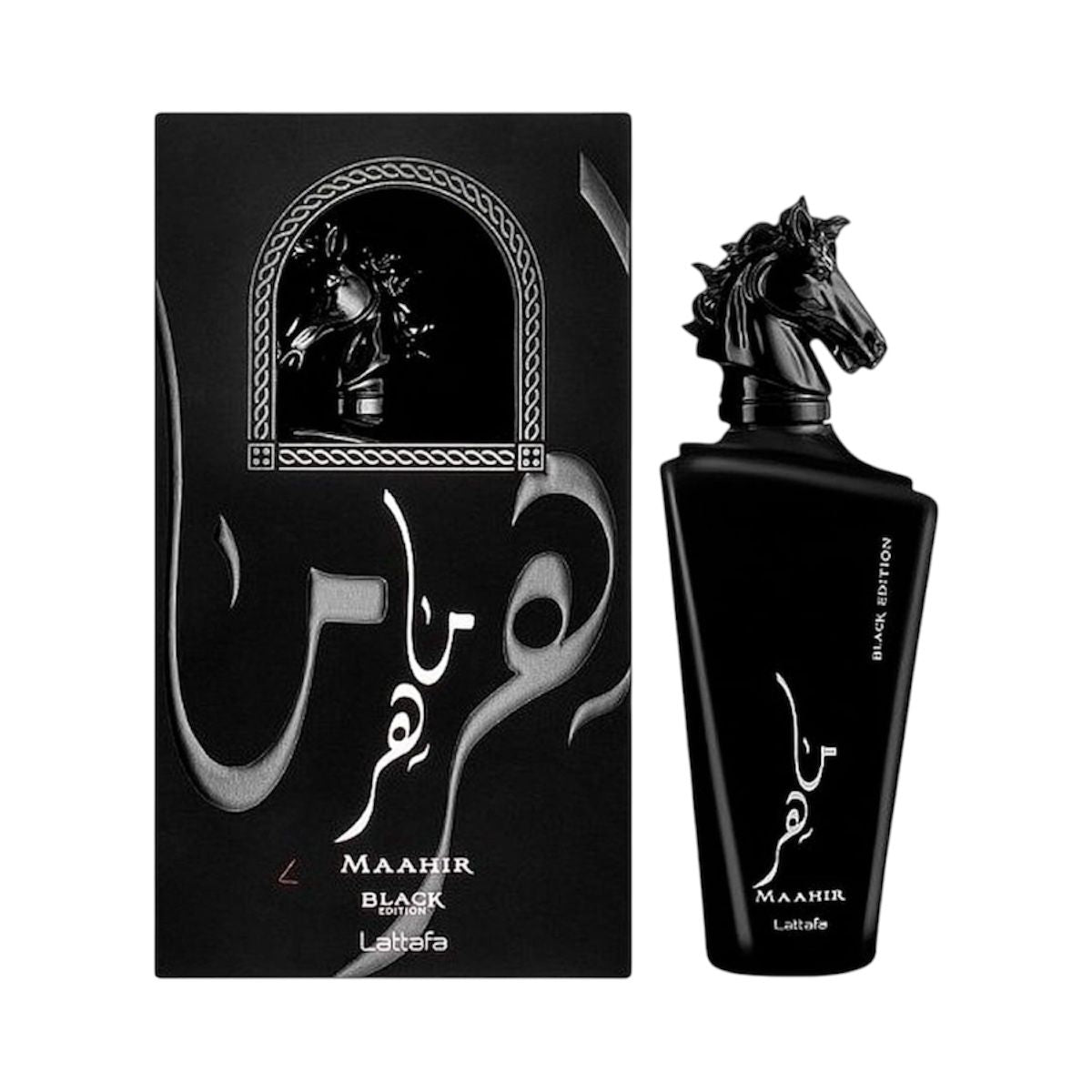 Perfume Maahir Black Edition Cavalo Masculino Aroma Forte e Elegante