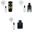 Kit Masculino 3 Mini Perfumes 10ml Asad Black Salvo Intense