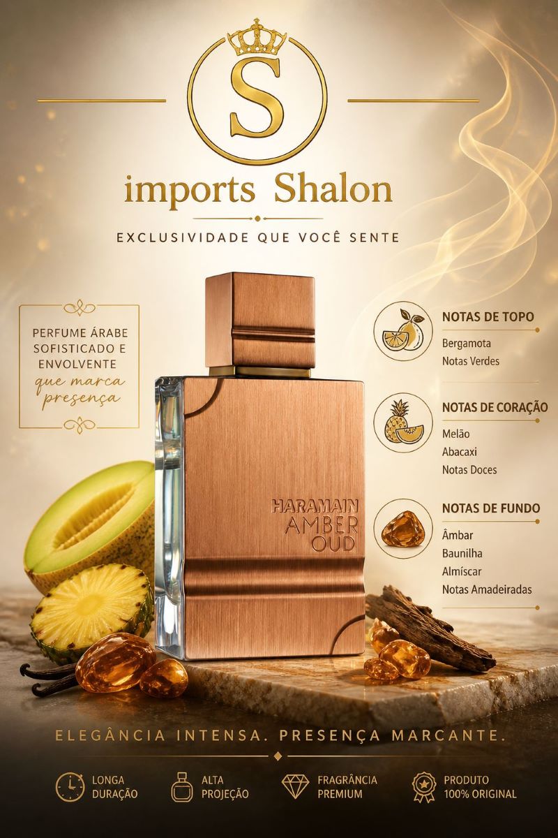 Haramain Amber Oud Since Eau de Parfum Intenso Luxuoso Alta Fixação