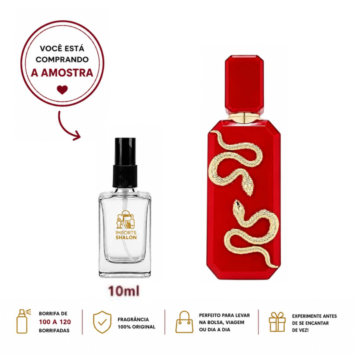 Veneno Scarlet 10ml Fragrância Exclusiva e Elegante