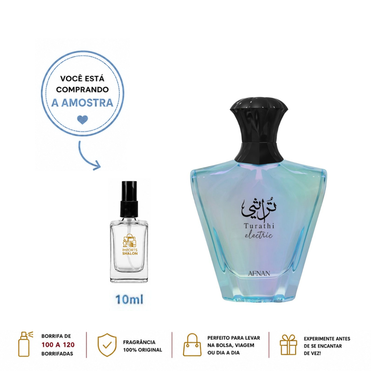 Mini Perfume Turathi Electric 10ml Fragrância Marcante