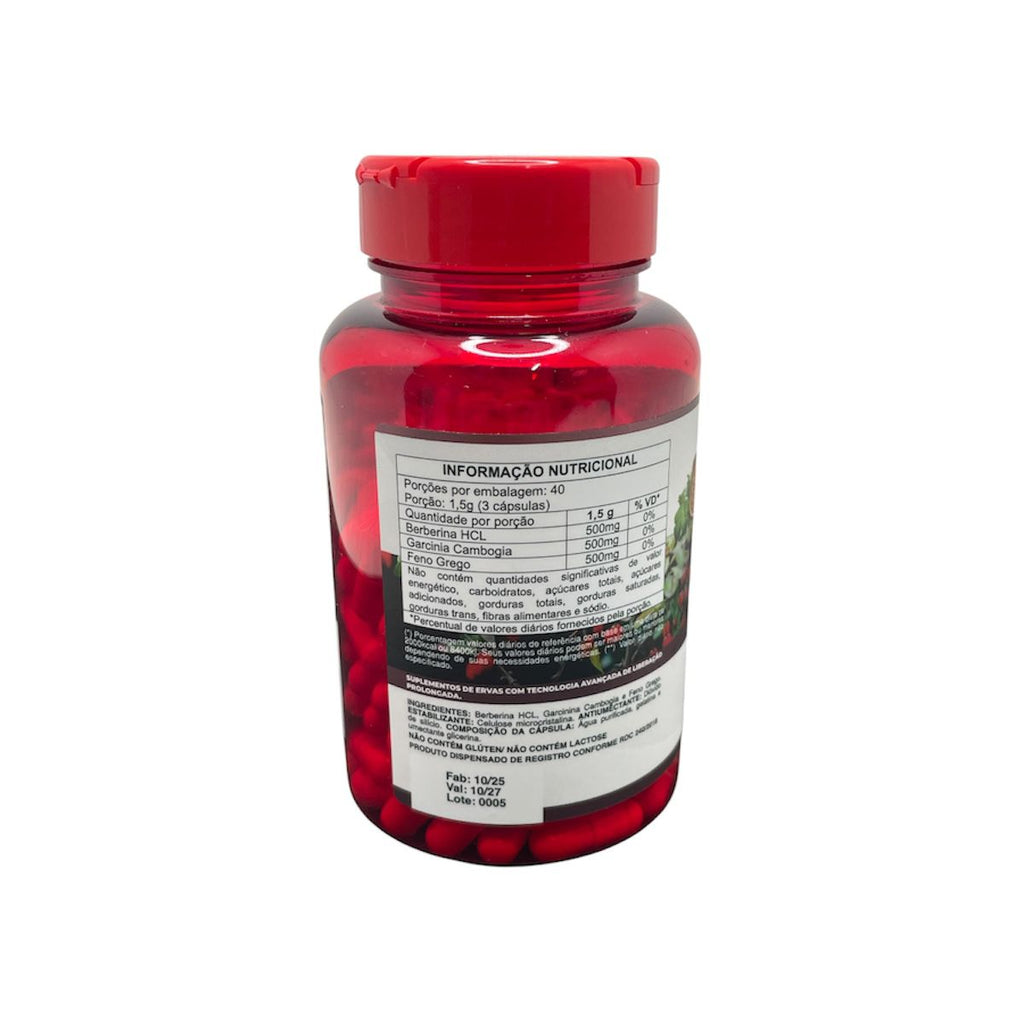 Suplemento Berberina HLC + Garcinia Cambogia E Feno Grego Power