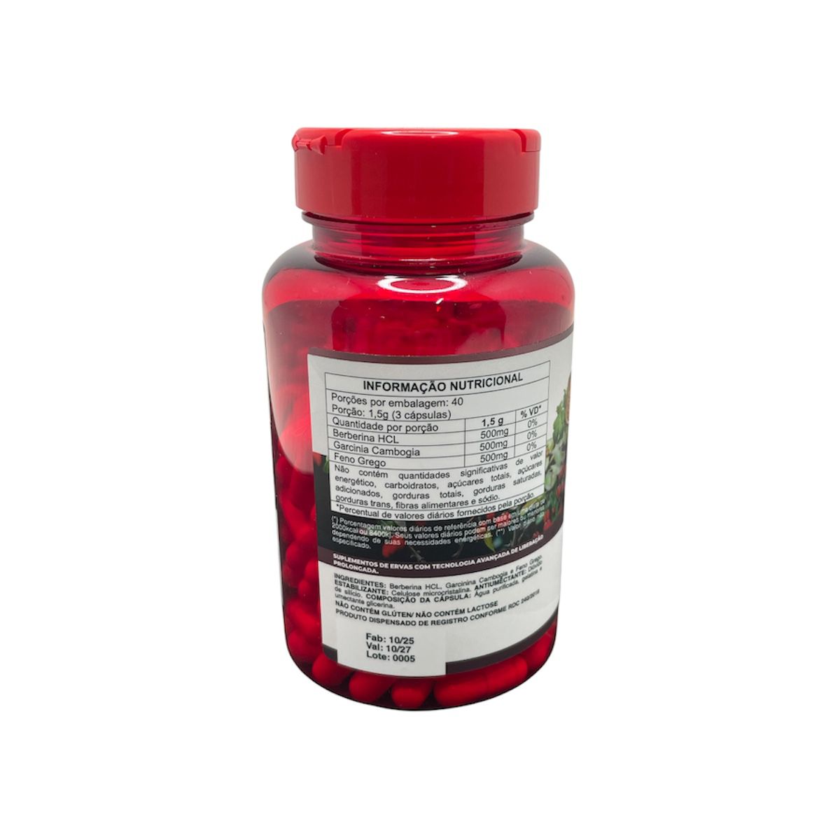Suplemento Berberina HLC + Garcinia Cambogia E Feno Grego Power