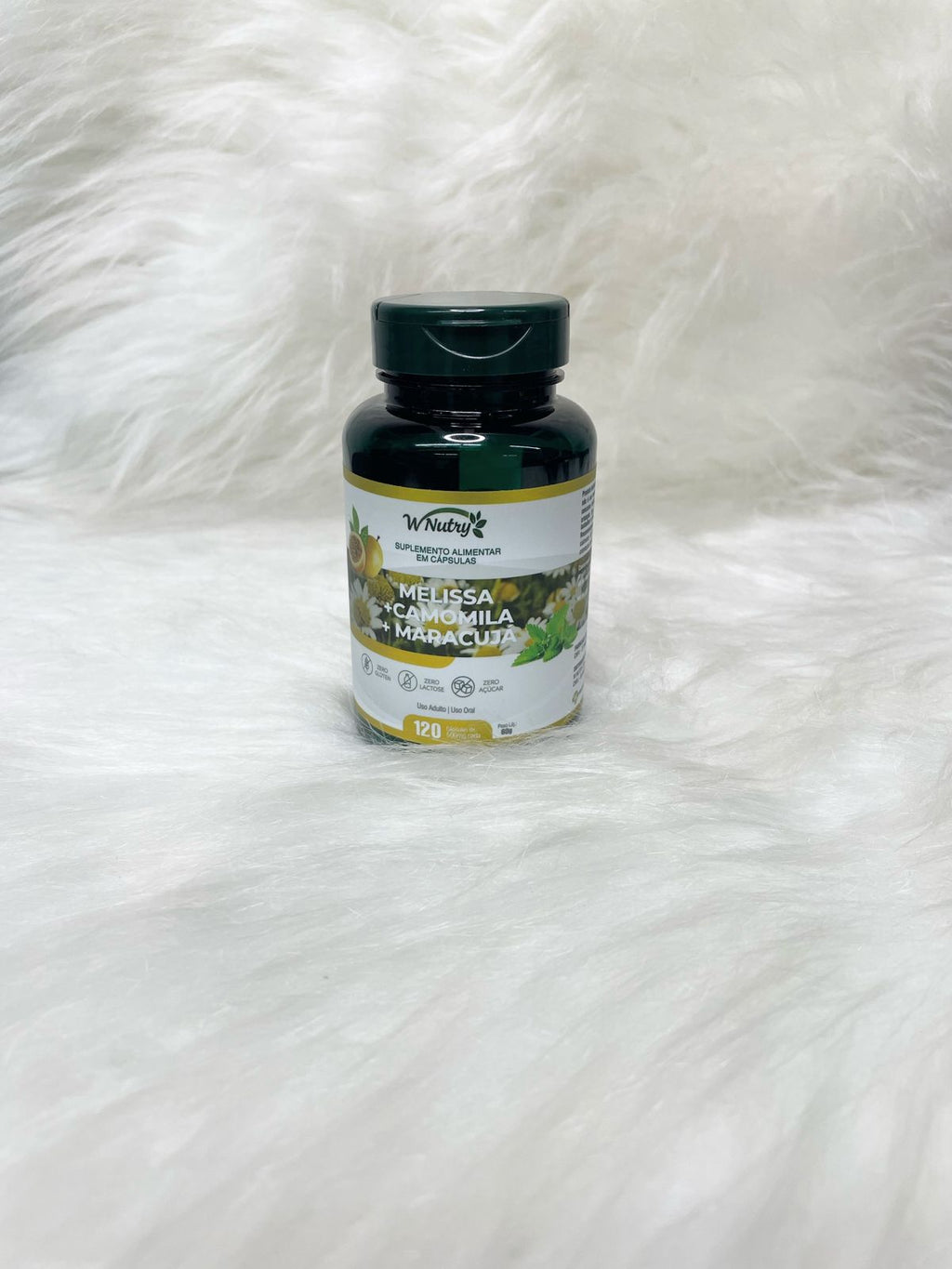 Suplemento Melissa Camomila Maracujá 120 Cápsulas Relaxamento Natural