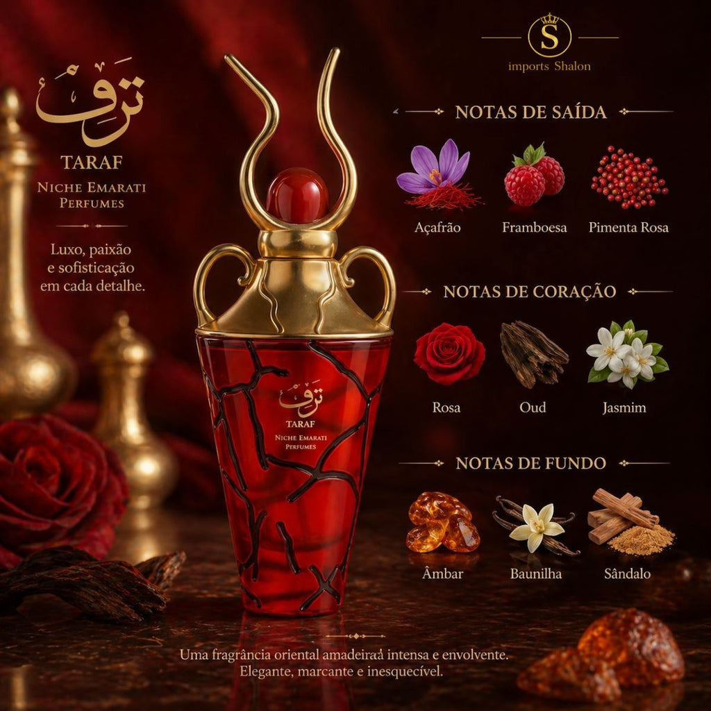 Taraf Perfume Árabe 100ml Eau De Parfum Longa Duração Elegante