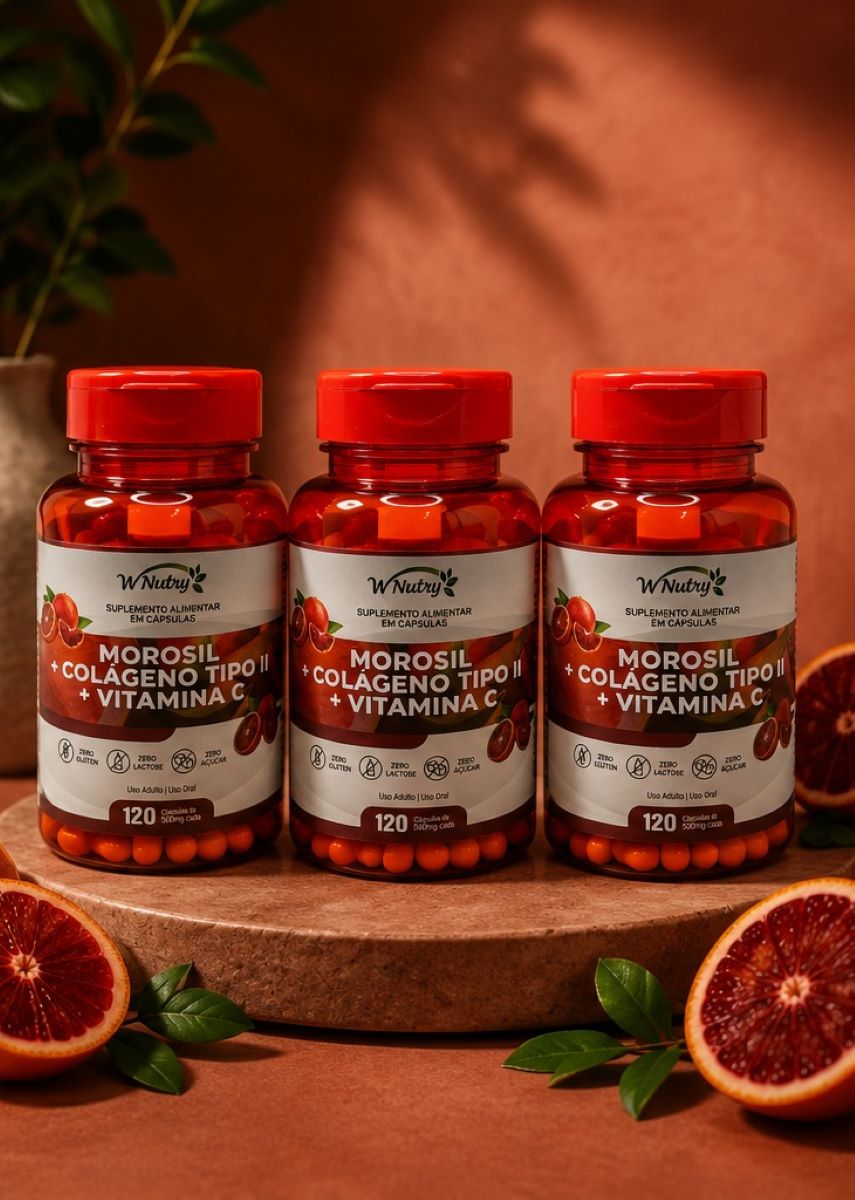 3 Suplementos Morosil + Colágeno Tipo 2 E Vitamina C Power