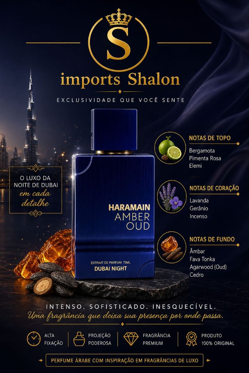 Al Haramain Amber Oud Eau de Parfum 100ml Dubai Luxo Intenso