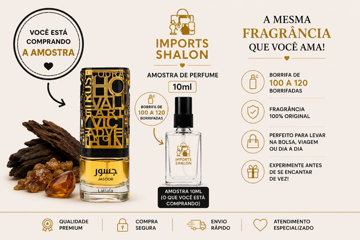 Mini Perfume Jasoor 10ml Aroma Marcante E Elegante