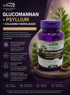 3 Suplementos Glucomannan + Psyllium + Colágeno Hidrolisado 120 Caps