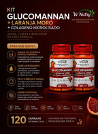 Kit com 2 Suplementos Glucomannan + Laranja Moro E Colágeno Hidrolisado
