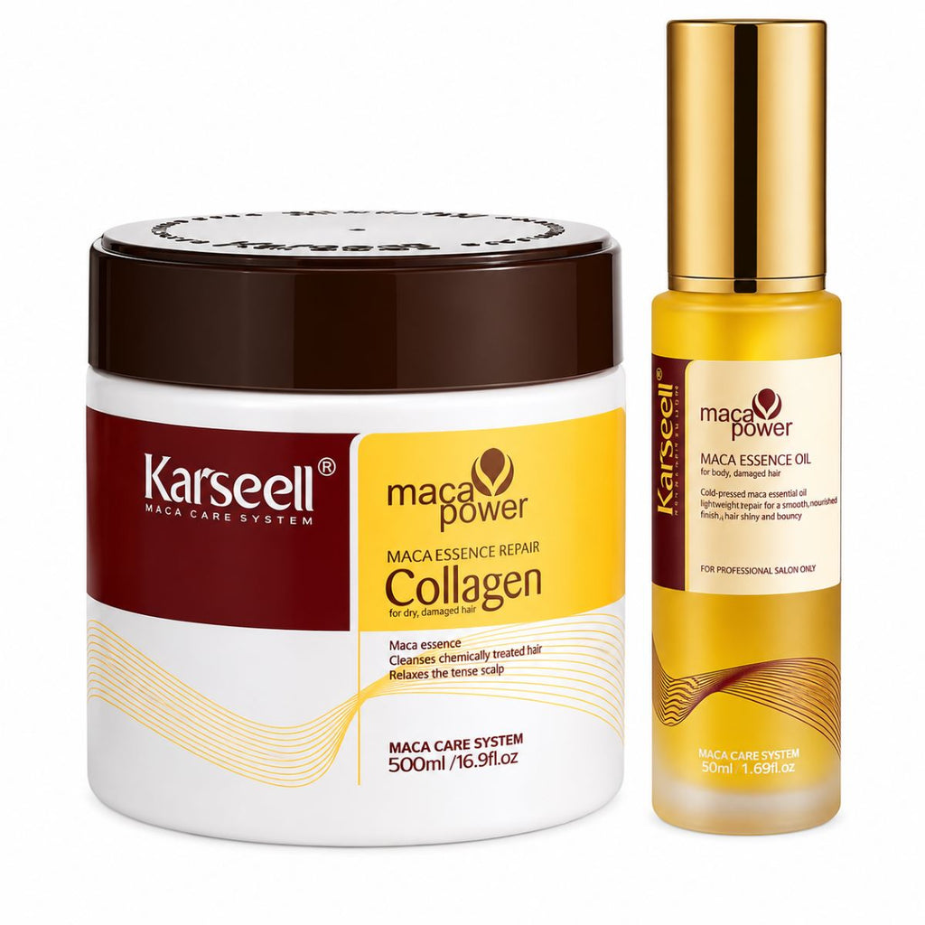 Karseell Maca Essence Kit Máscara e Óleo Cuidado Capilar