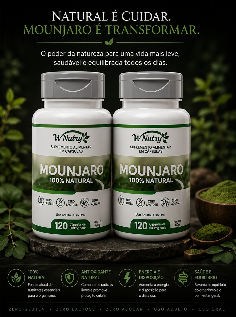 Kit De 2 Mounjaro Natural 2x120 Cápsulas Fórmula Premium Potente