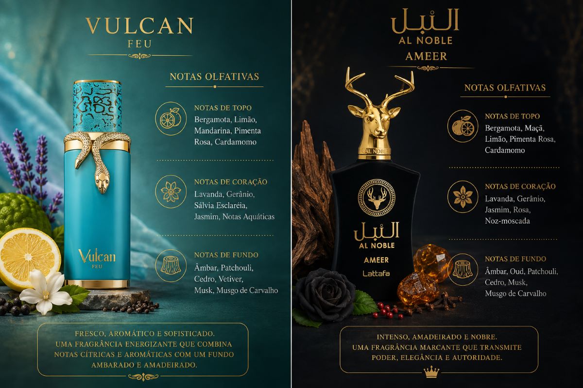 Kit Vulcan Feu E Al Noble Ameer Elegância E Intensidade