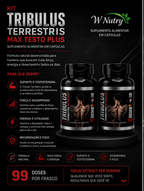 2 Suplementos Tribulus Terrestris Max Testo Plus Alta Potência