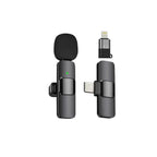 Microfone Lapela Sem Fio K8 USB Tipo C Para Gravações