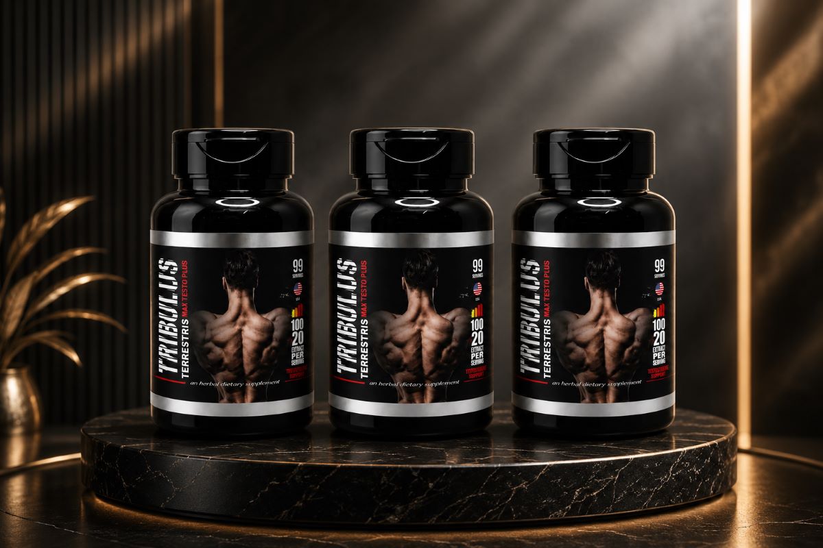 3 Suplementos Tribulus Terrestris Max Testo Plus Alta Potência 3x120 Caps