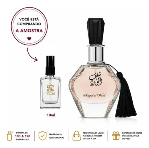 Perfume Shaghaf Al Ward 10ml Feminino Elegância Árabe