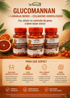 Kit 3 Suplementos Glucomannan + Laranja Moro E Colágeno Hidrolisado