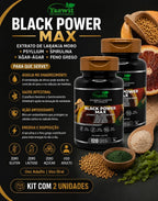 2 Suplementos Black Power Max Fórmula Alta Potência 2x120 Caps