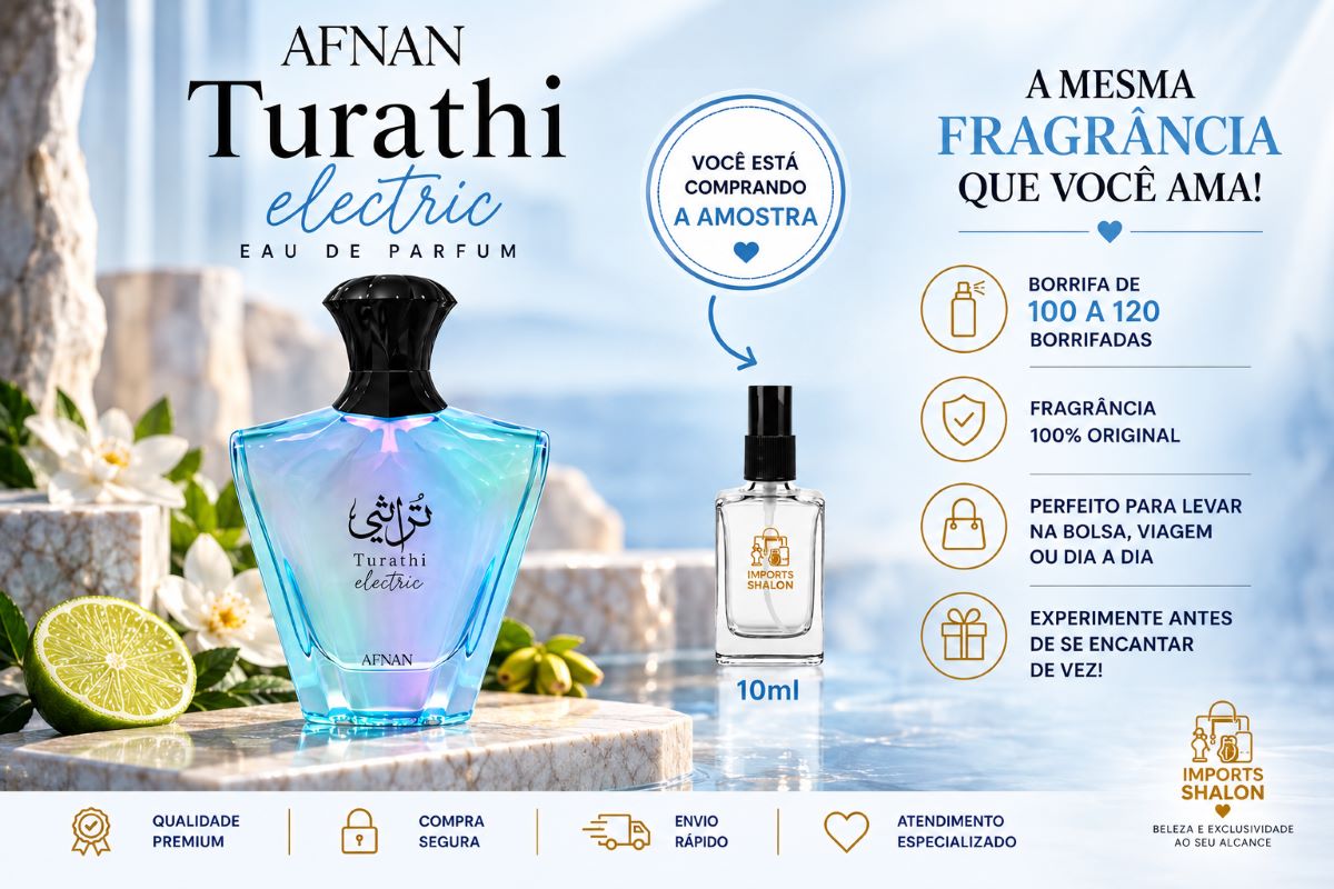 Mini Perfume Turathi Electric 10ml Fragrância Marcante