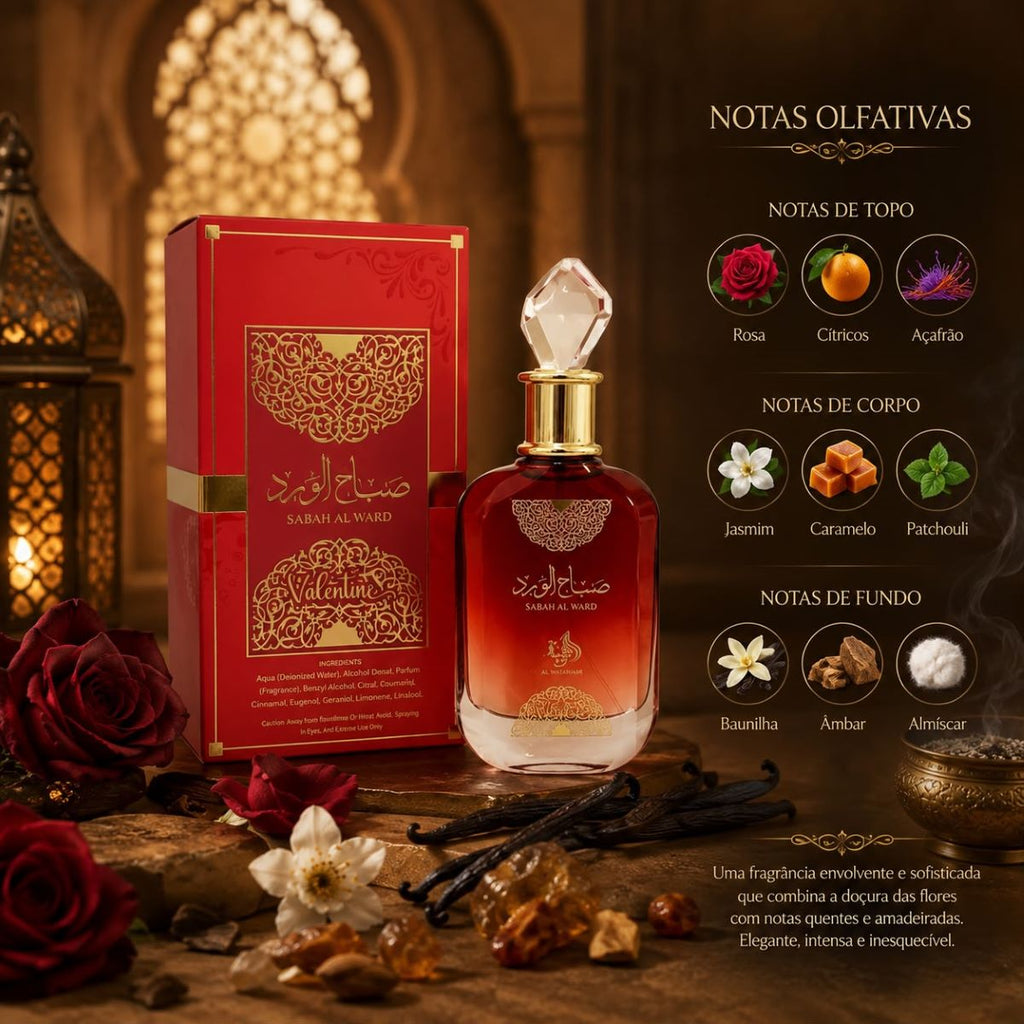 Sabah Al Ward Valentine 100ml Perfume Feminino Marcante