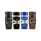 Kit Asad Collection 4 Perfumes 25ml Zanzibar Black Elixir Bourbon Intenso Luxo