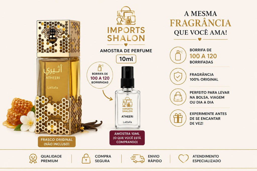Atheeri Lattafa Perfume Abelinha 10ml Fragrância Sofisticada