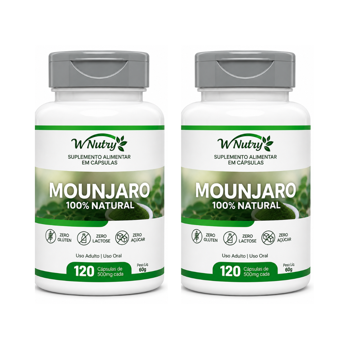 Kit De 2 Mounjaro Natural 2x120 Cápsulas Fórmula Premium Potente
