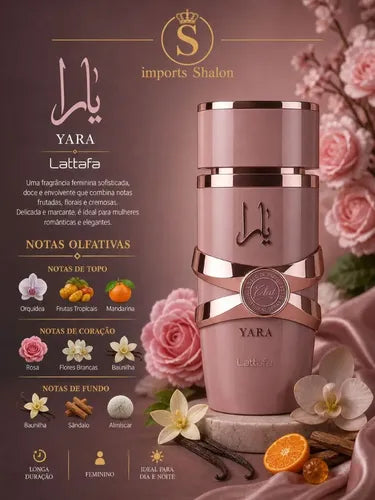 Yara Elixir 10ml Lattafa Feminino Alta Fixação Marcante