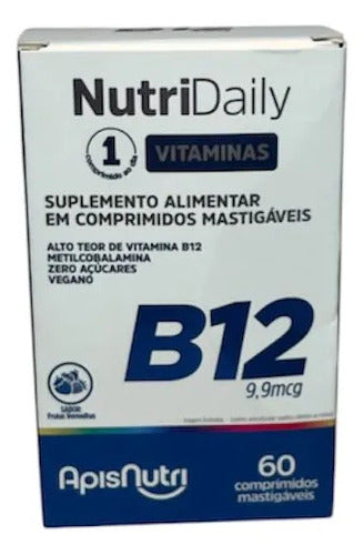 B12 Nutridaily Vitamina Energia Imunidade 60 Comprimidos