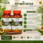 2 Suplementos Melissa Camomila Maracujá Relaxamento Natural