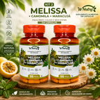 2 Suplementos Melissa Camomila Maracujá Relaxamento Natural