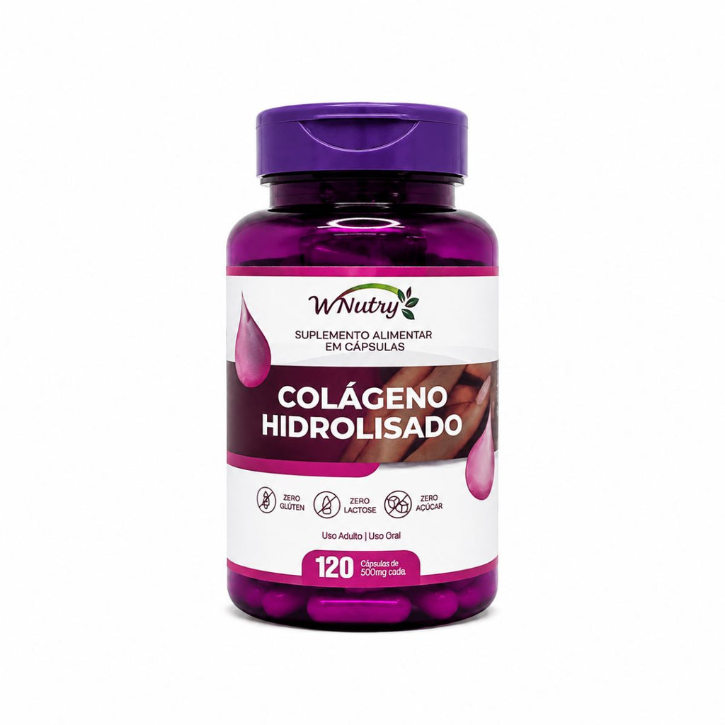 Suplemento Colágeno Hidrolisado 120 Cápsulas Pele Cabelo Unhas