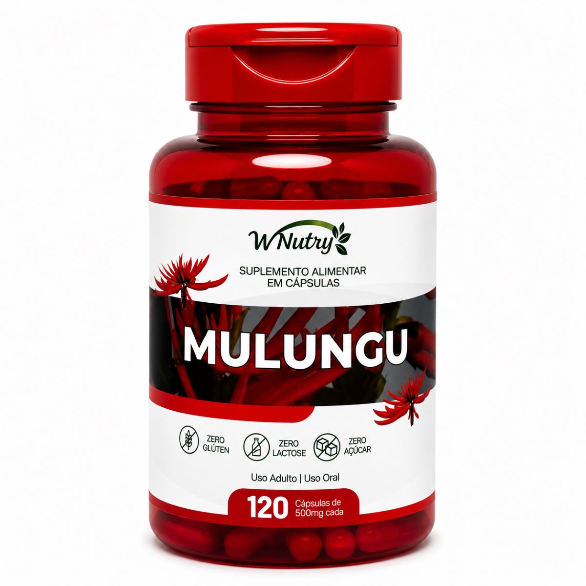 Suplemento Mulungu 120 Cápsulas Relaxamento Natural