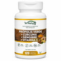 Suplemento Própolis Verde Cúrcuma Gengibre Vitamina C 120 Caps Premium