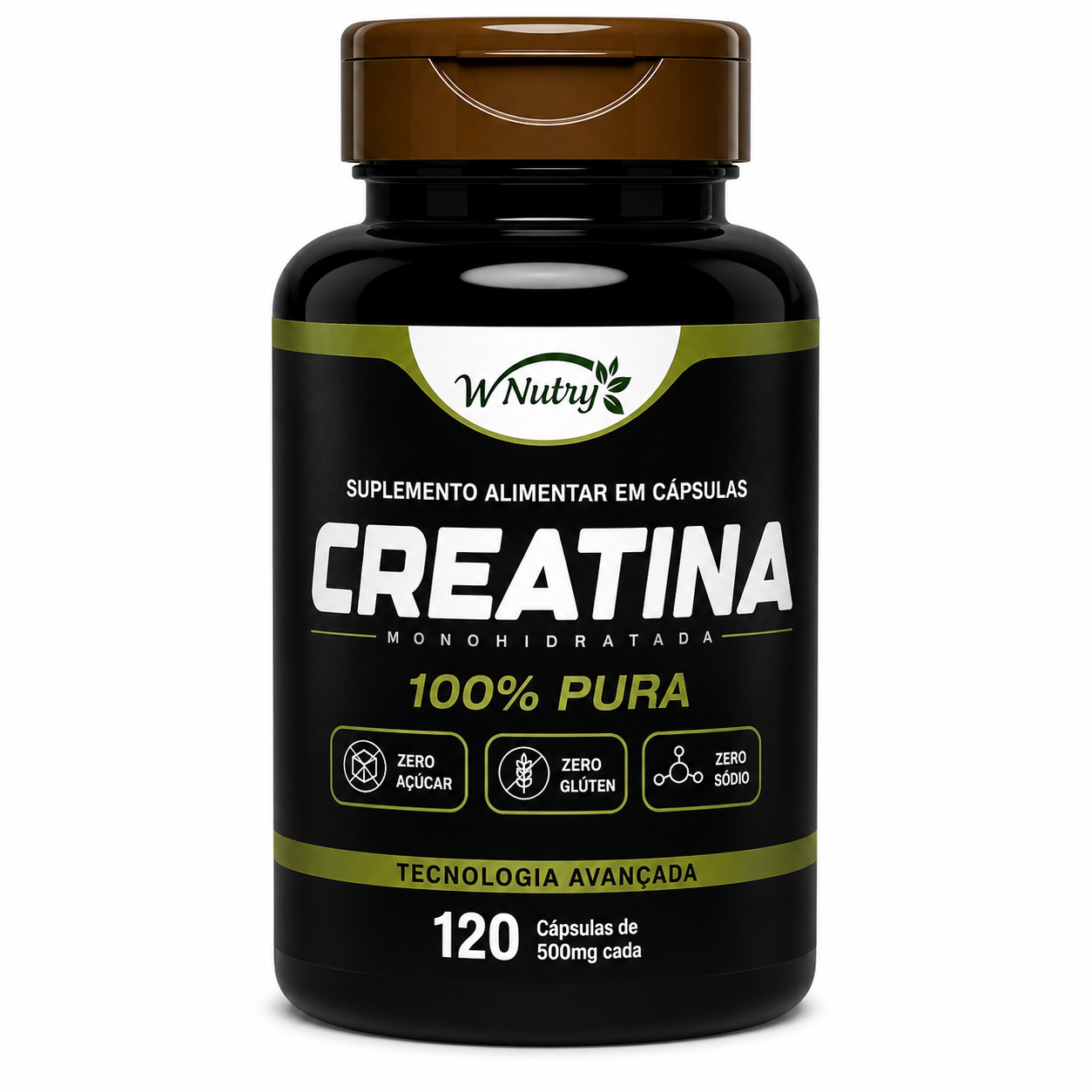 Suplemento Creatina  120 Cáps Monohidratada 100% Pura