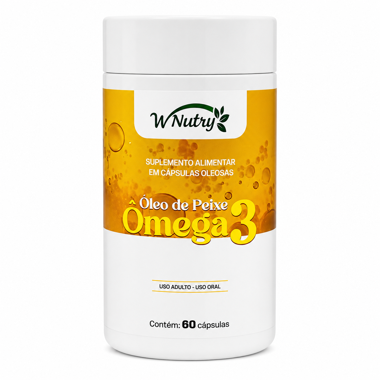 Ômega 3 Wnutry 60 Cáps Óleo De Peixe Alta Pureza Uso Diário